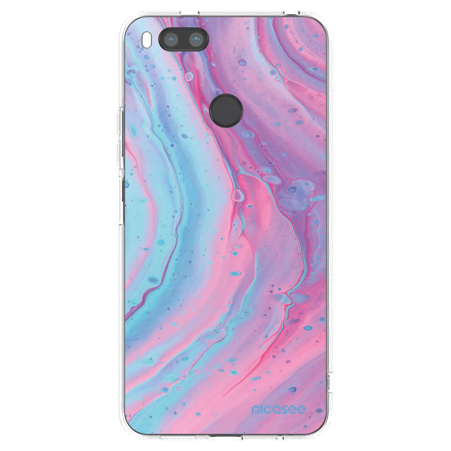 Picasee διαφανής θήκη σιλικόνης Xiaomi Mi A1 Global - Pink liquid