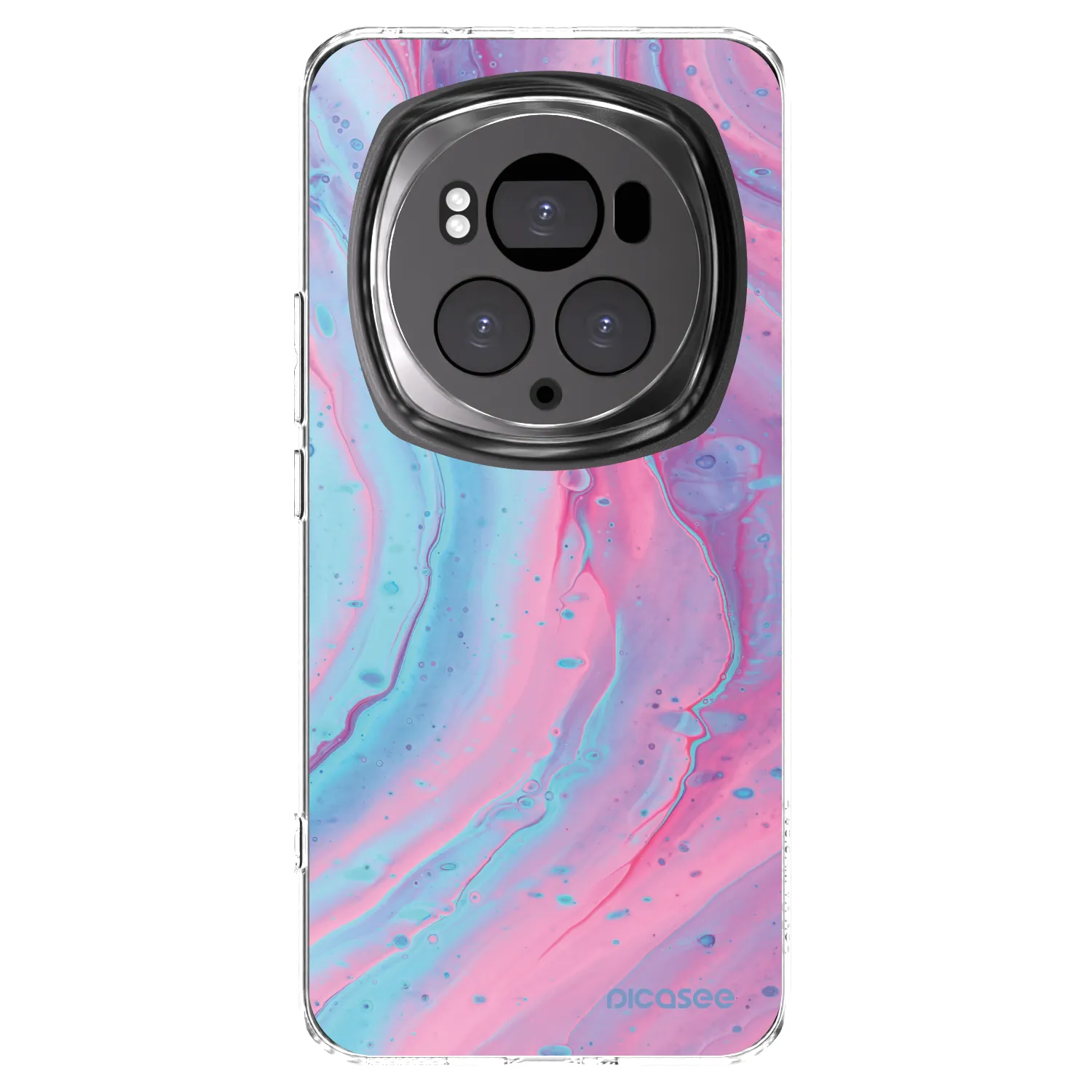 Picasee διαφανής θήκη σιλικόνης Honor Magic6 Pro - Pink liquid