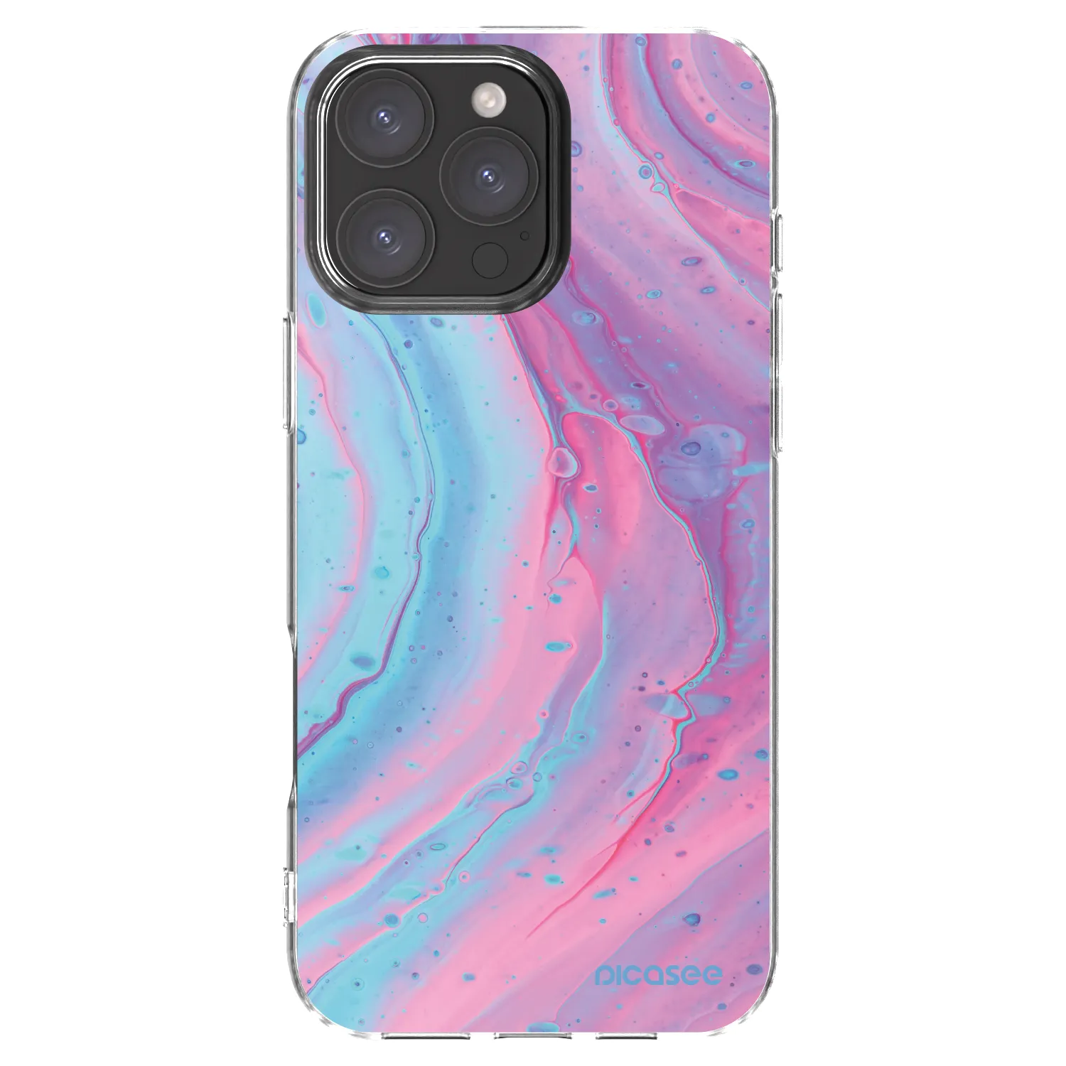 Picasee διαφανής θήκη σιλικόνης Apple iPhone 16 Pro Max - Pink liquid