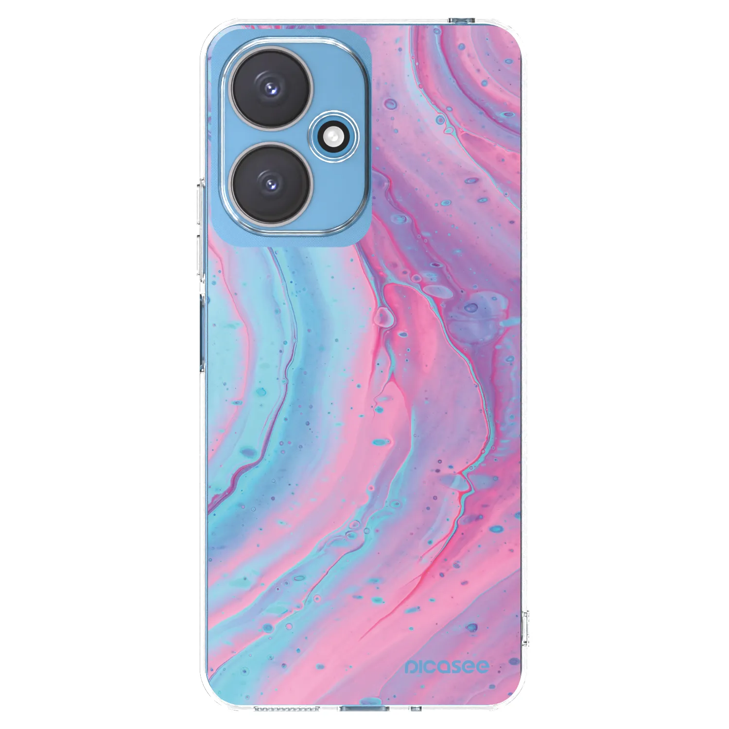 Picasee διαφανής θήκη σιλικόνης Xiaomi Redmi 13C 5G - Pink liquid