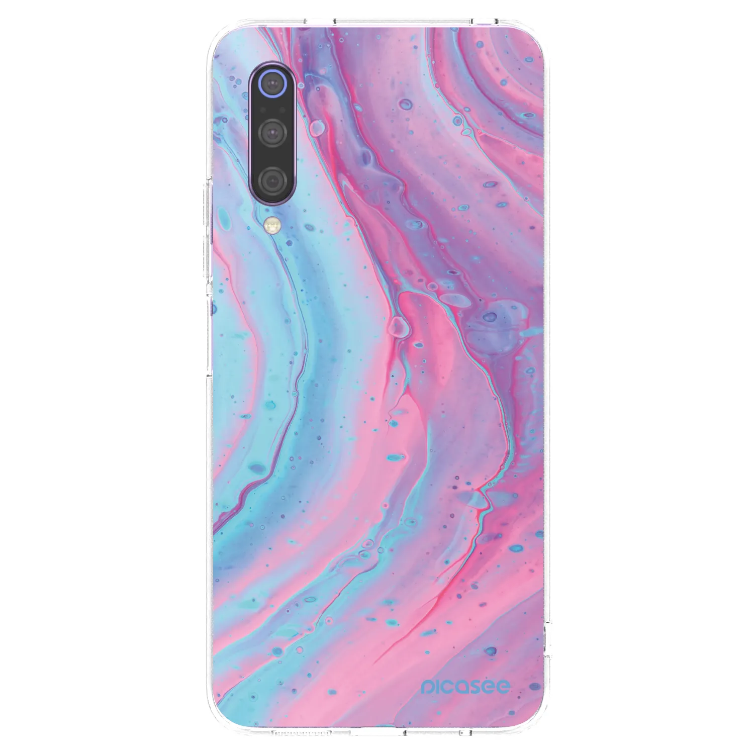 Picasee διαφανής θήκη σιλικόνης Xiaomi Mi 9 - Pink liquid