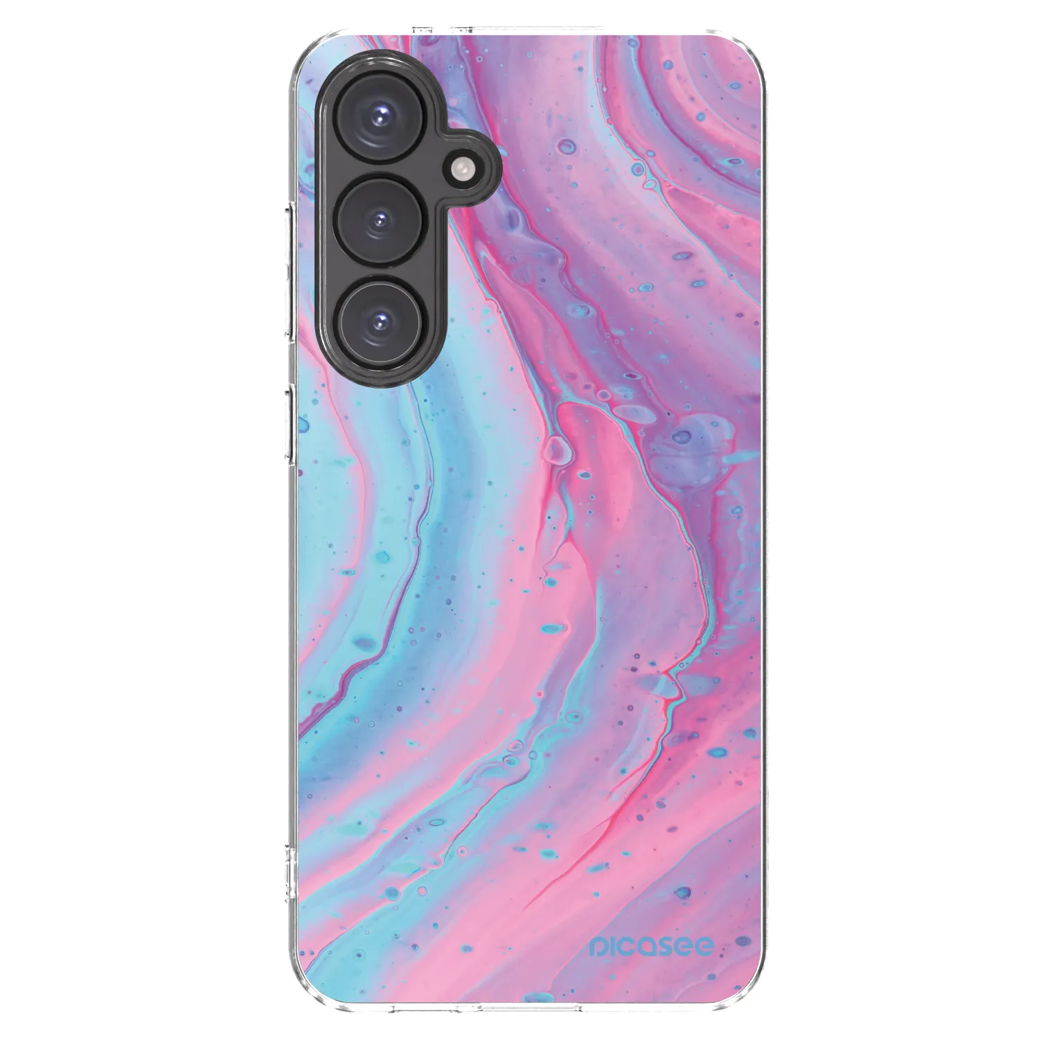 Picasee διαφανής θήκη σιλικόνης Samsung Galaxy S24 FE S721B - Pink liquid