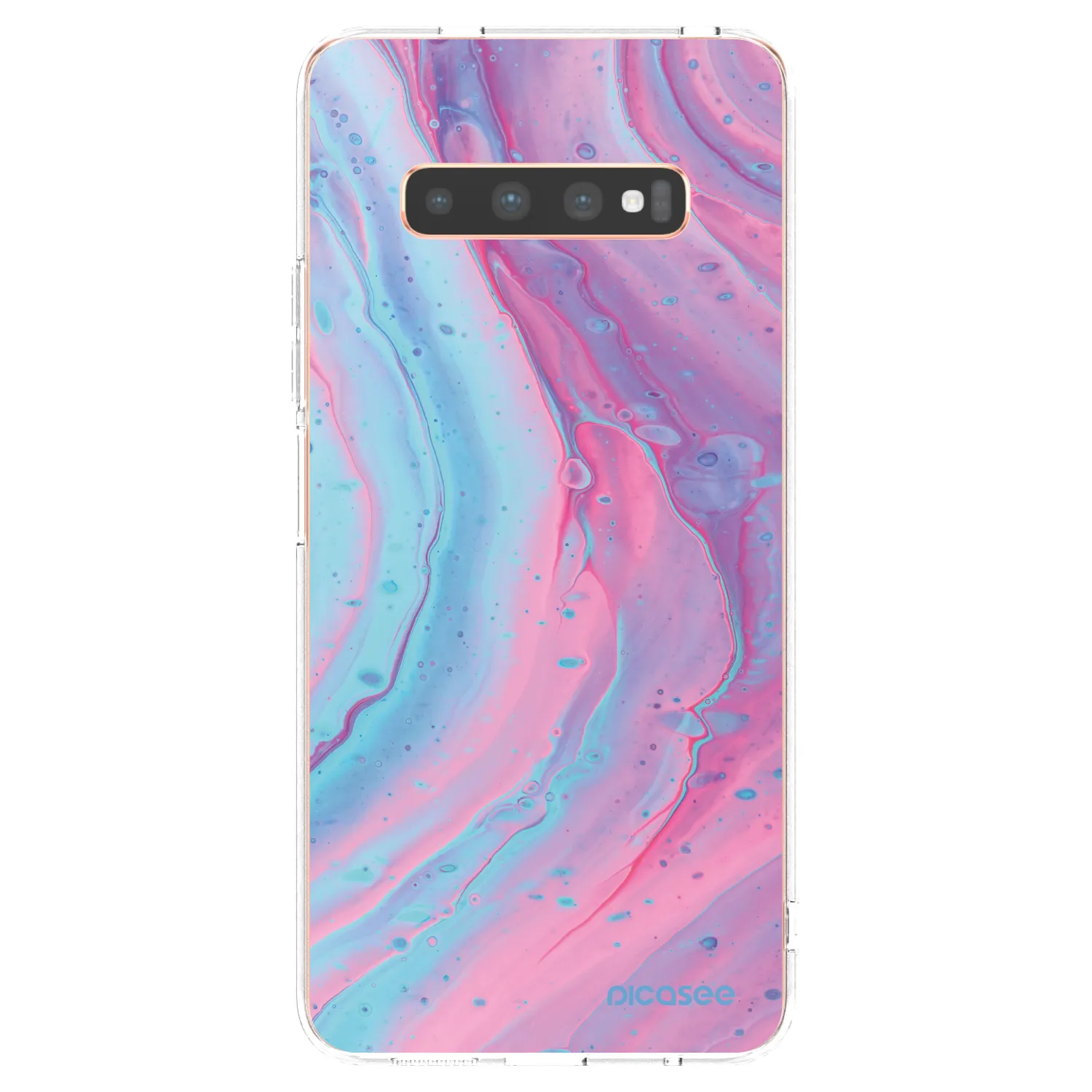 Picasee διαφανής θήκη σιλικόνης Samsung Galaxy S10 Plus G975 - Pink liquid