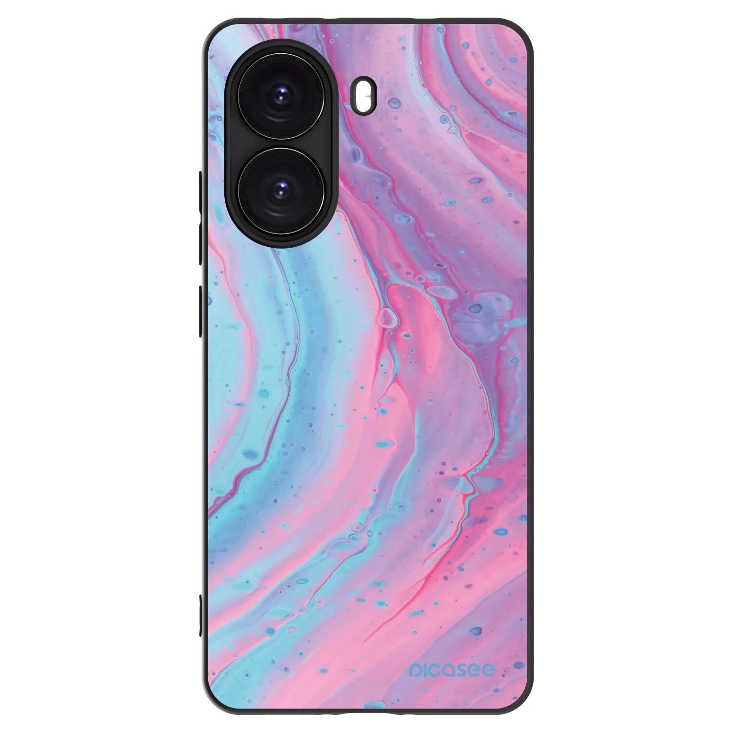 Picasee Μαύρη θήκη σιλικόνης για Xiaomi Poco X7 Pro 5G - Pink liquid