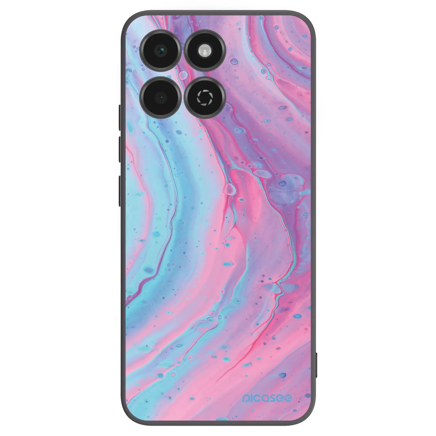 Picasee Μαύρη θήκη σιλικόνης για Honor 200 Smart 5G - Pink liquid