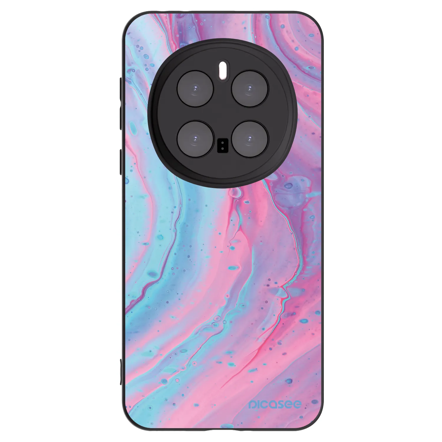 Picasee Μαύρη θήκη σιλικόνης για Honor Magic7 Pro 5G - Pink liquid