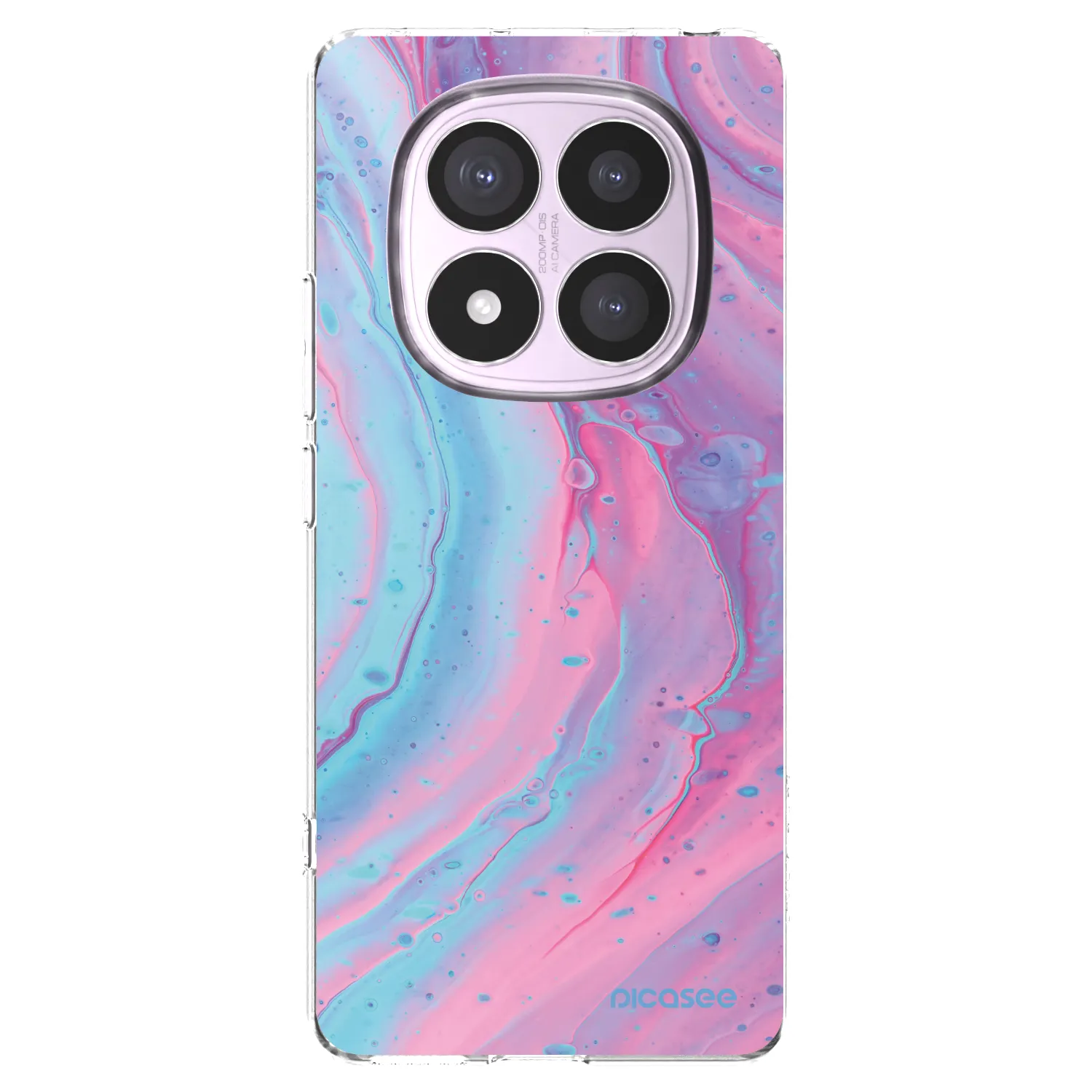 Picasee διαφανής θήκη σιλικόνης Xiaomi Redmi Note 14 Pro 4G - Pink liquid