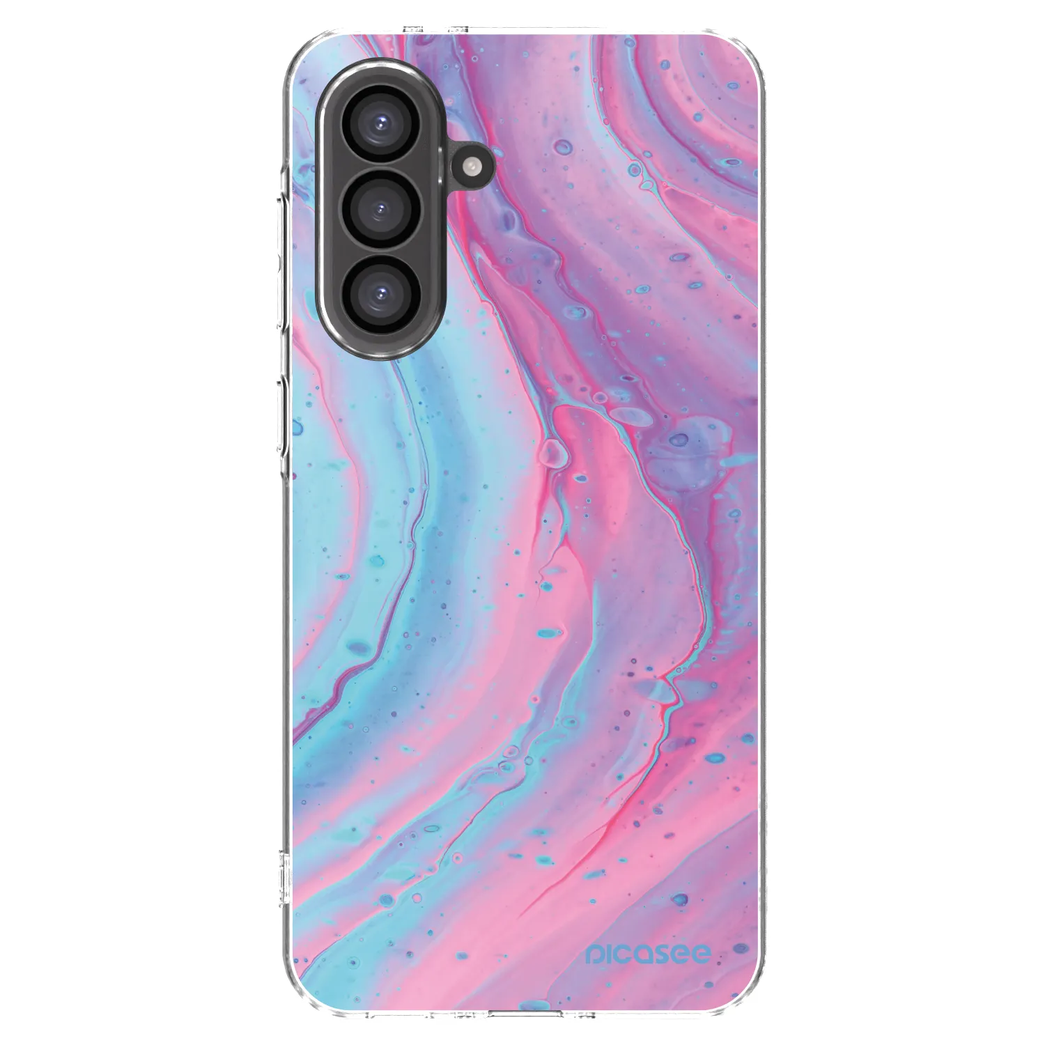 Picasee διαφανής θήκη σιλικόνης Samsung Galaxy A36 5G - Pink liquid