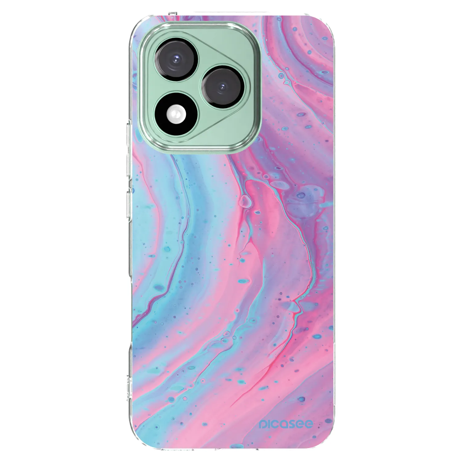 Picasee διαφανής θήκη σιλικόνης Honor 400 Lite 5G - Pink liquid