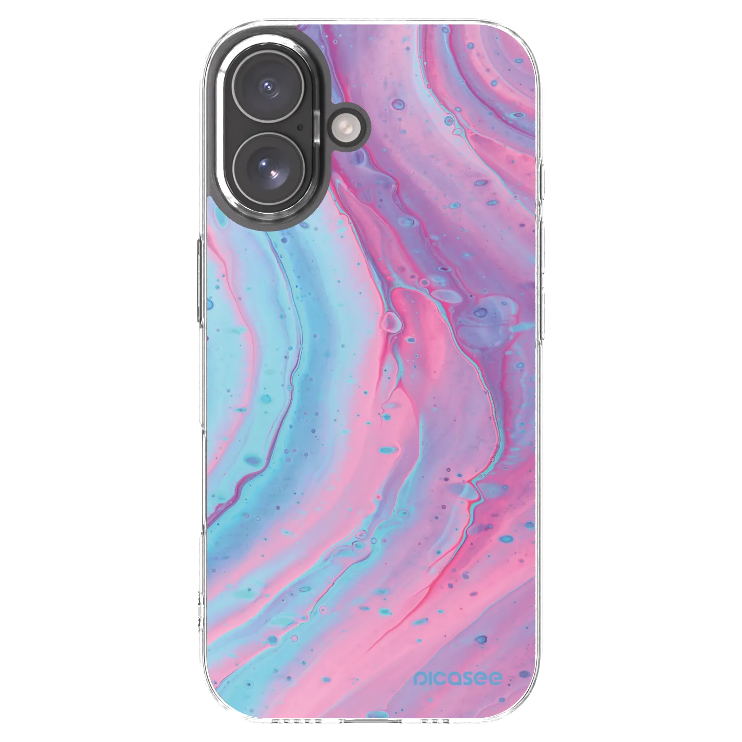 Picasee διαφανής θήκη σιλικόνης Apple iPhone 17 - Pink liquid