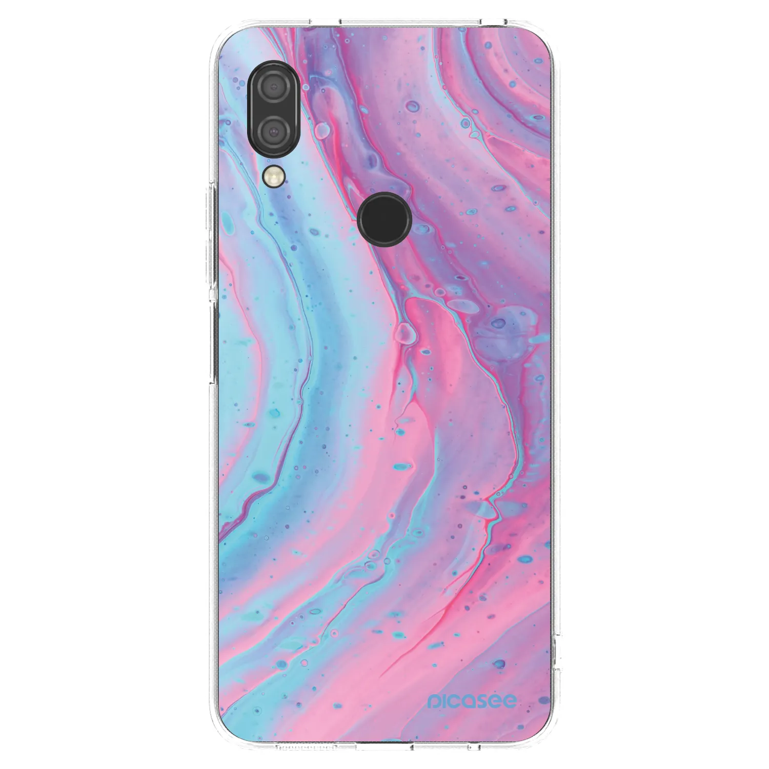Picasee διαφανής θήκη σιλικόνης Xiaomi Redmi 7 - Pink liquid