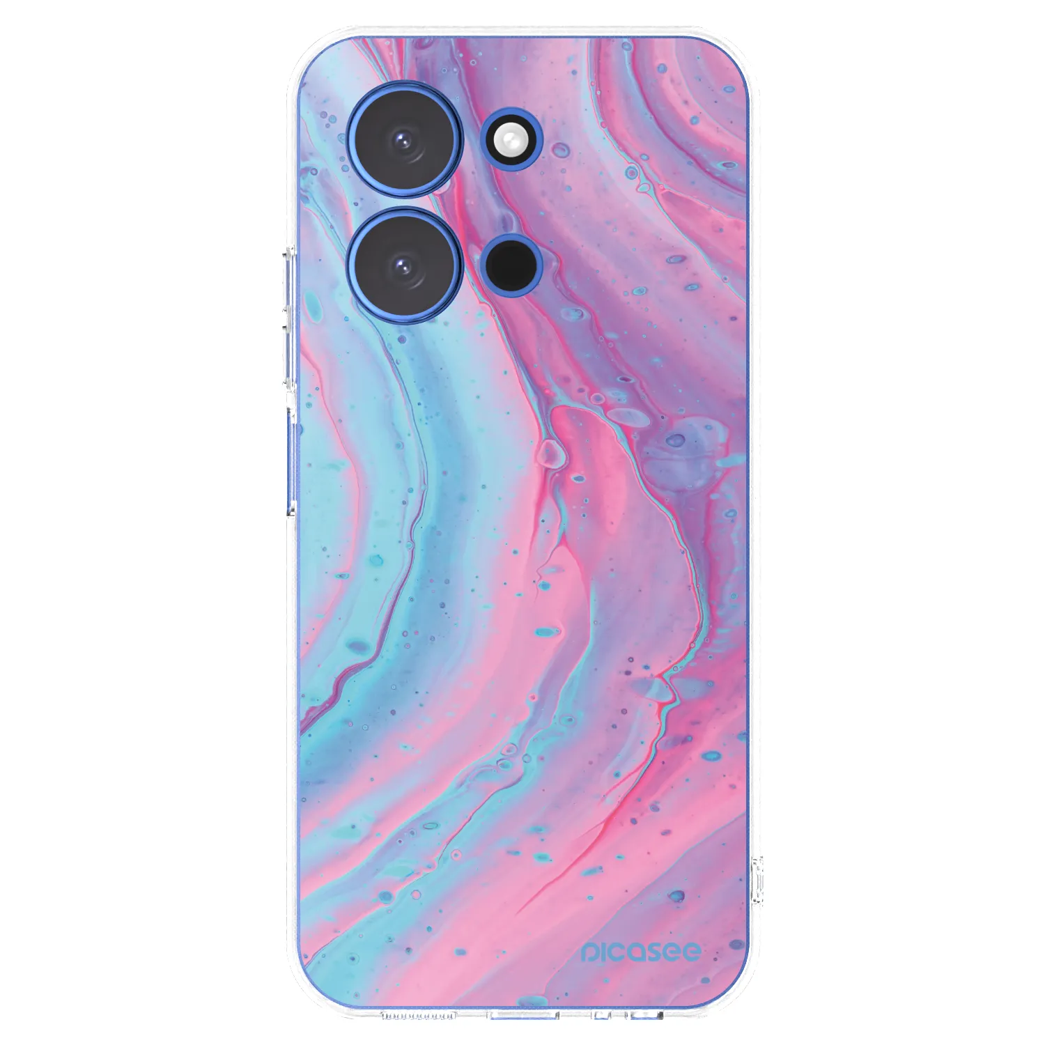 Picasee διαφανής θήκη σιλικόνης Xiaomi Redmi 15C 4G - Pink liquid