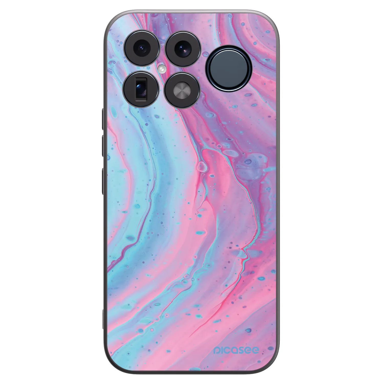 Picasee Μαύρη θήκη σιλικόνης για Xiaomi Poco F8 Ultra - Pink liquid