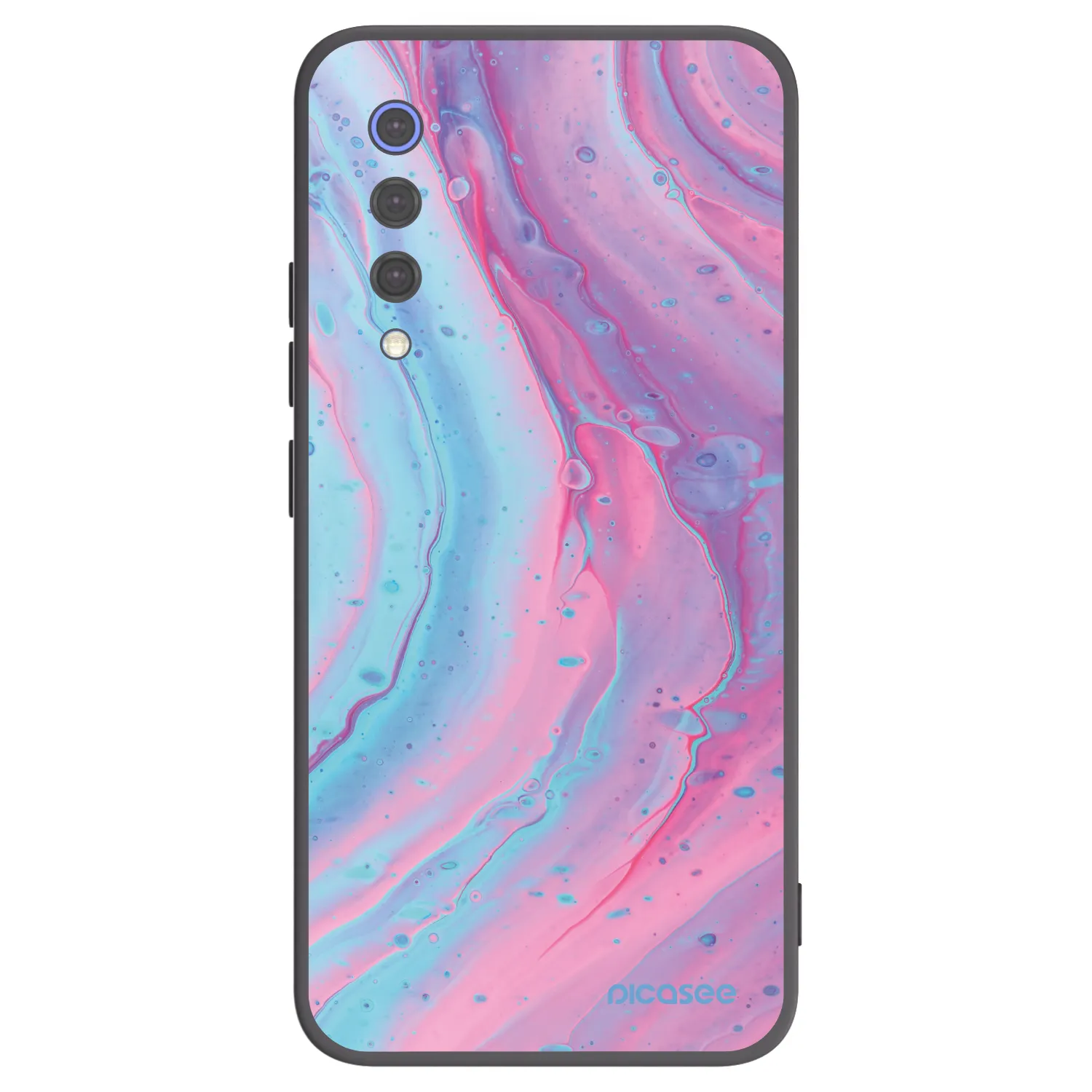 Picasee Μαύρη θήκη σιλικόνης για Xiaomi Mi 9 SE - Pink liquid