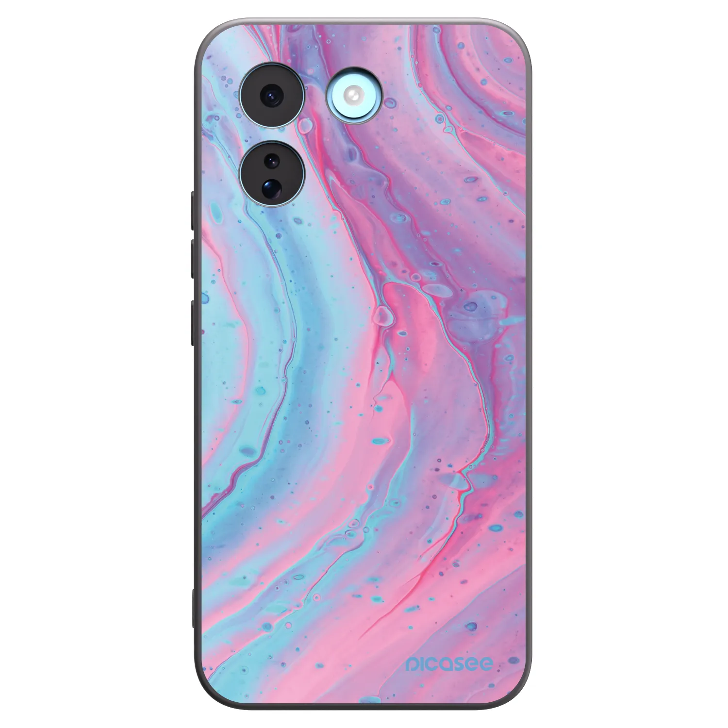 Picasee Μαύρη θήκη σιλικόνης για Xiaomi Redmi Note 17 Pro MAX 5G - Pink liquid