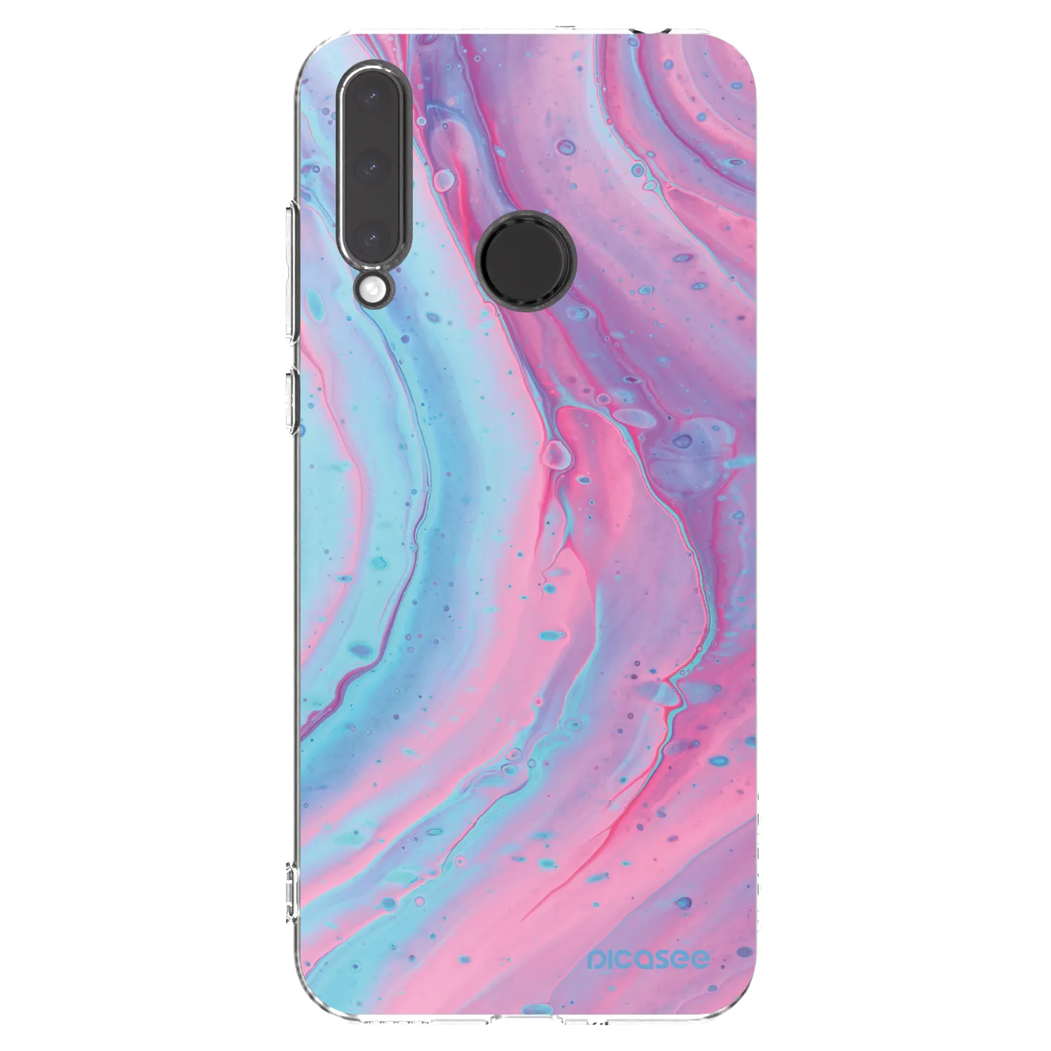 Picasee διαφανής θήκη σιλικόνης Honor 20 Lite - Pink liquid