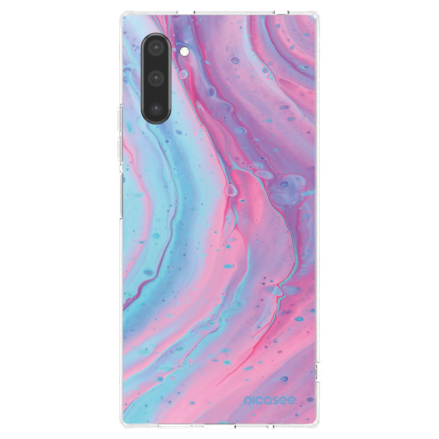 Picasee διαφανής θήκη σιλικόνης Samsung Galaxy Note 10 N970F - Pink liquid