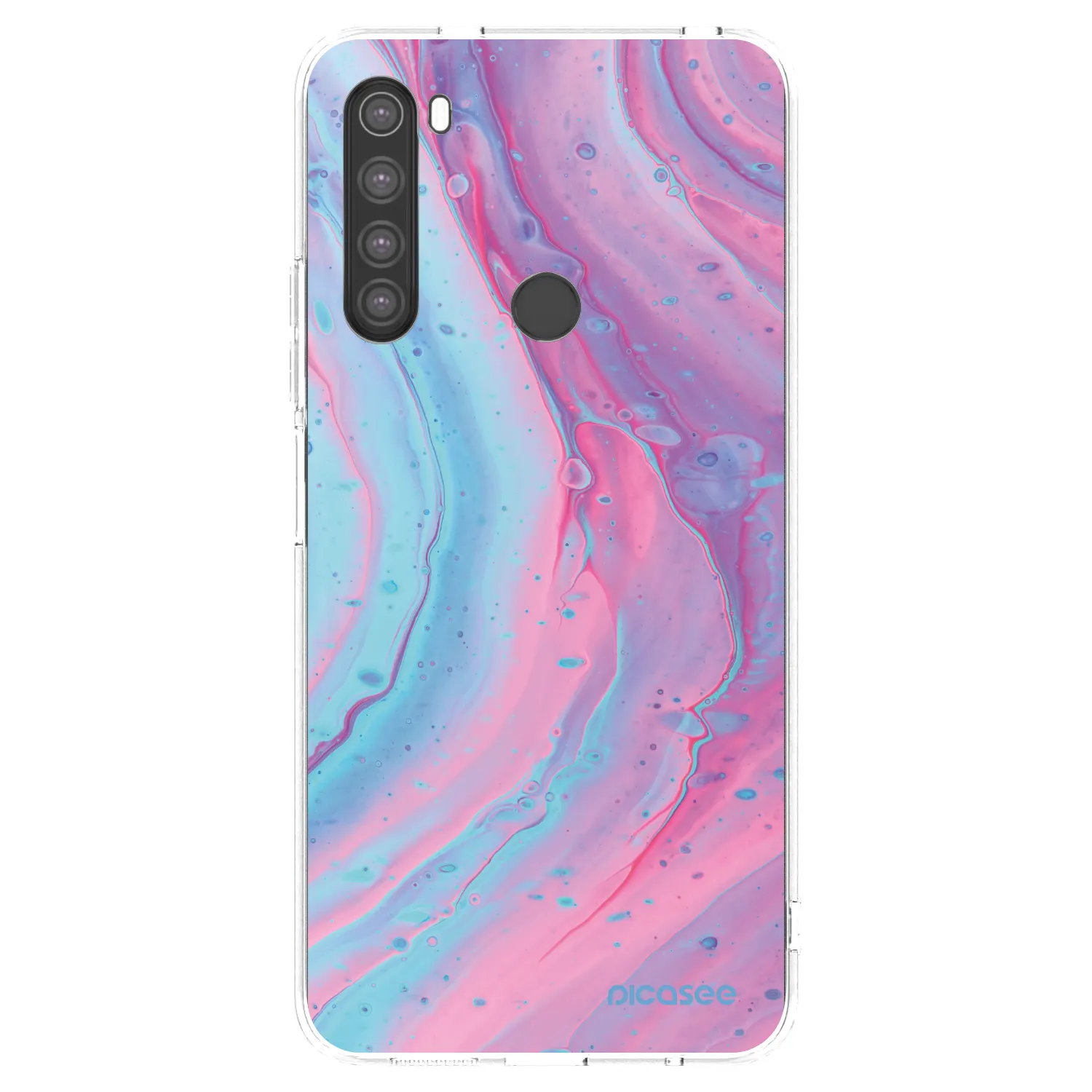 Picasee διαφανής θήκη σιλικόνης Xiaomi Redmi Note 8 - Pink liquid