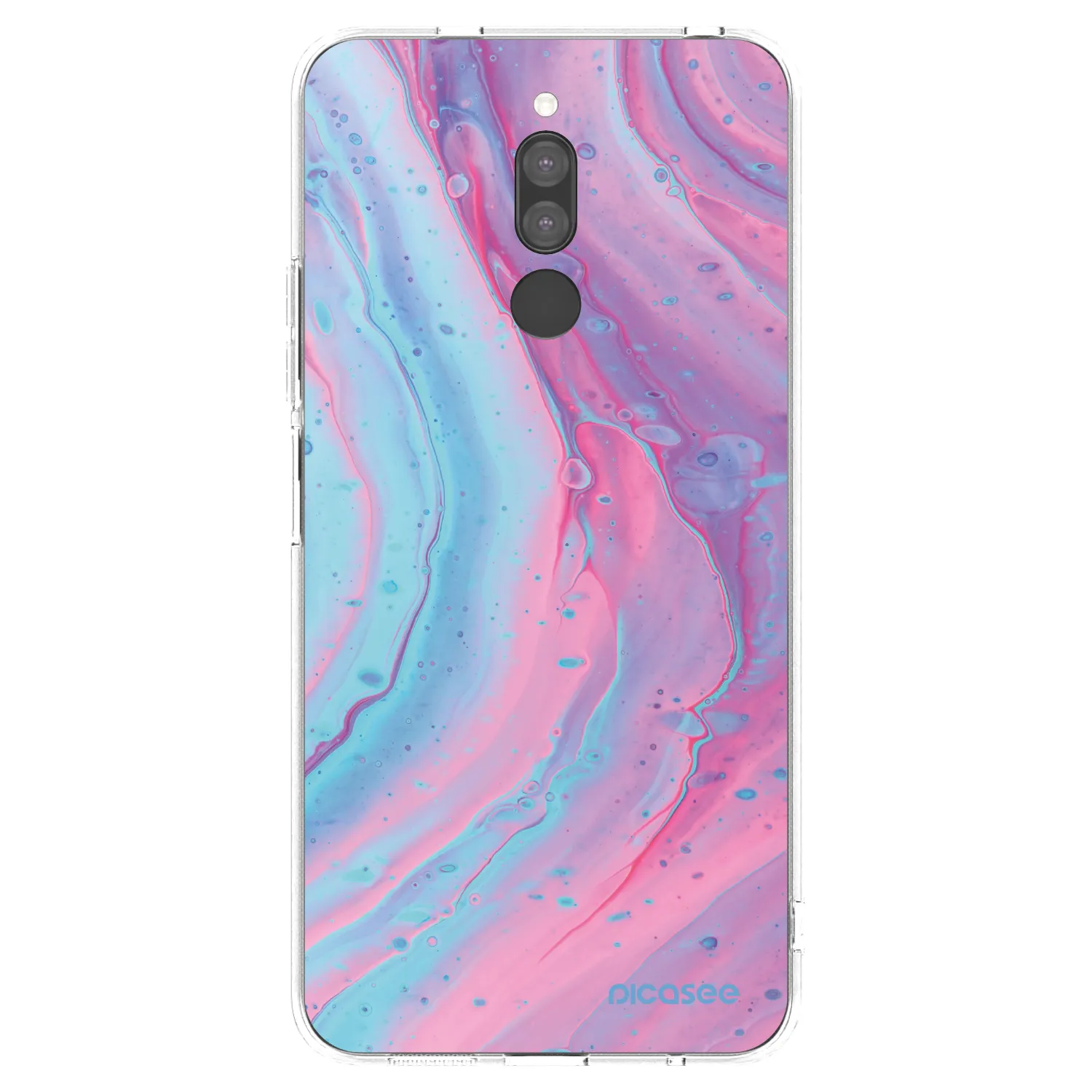 Picasee διαφανής θήκη σιλικόνης Xiaomi Redmi 8 - Pink liquid