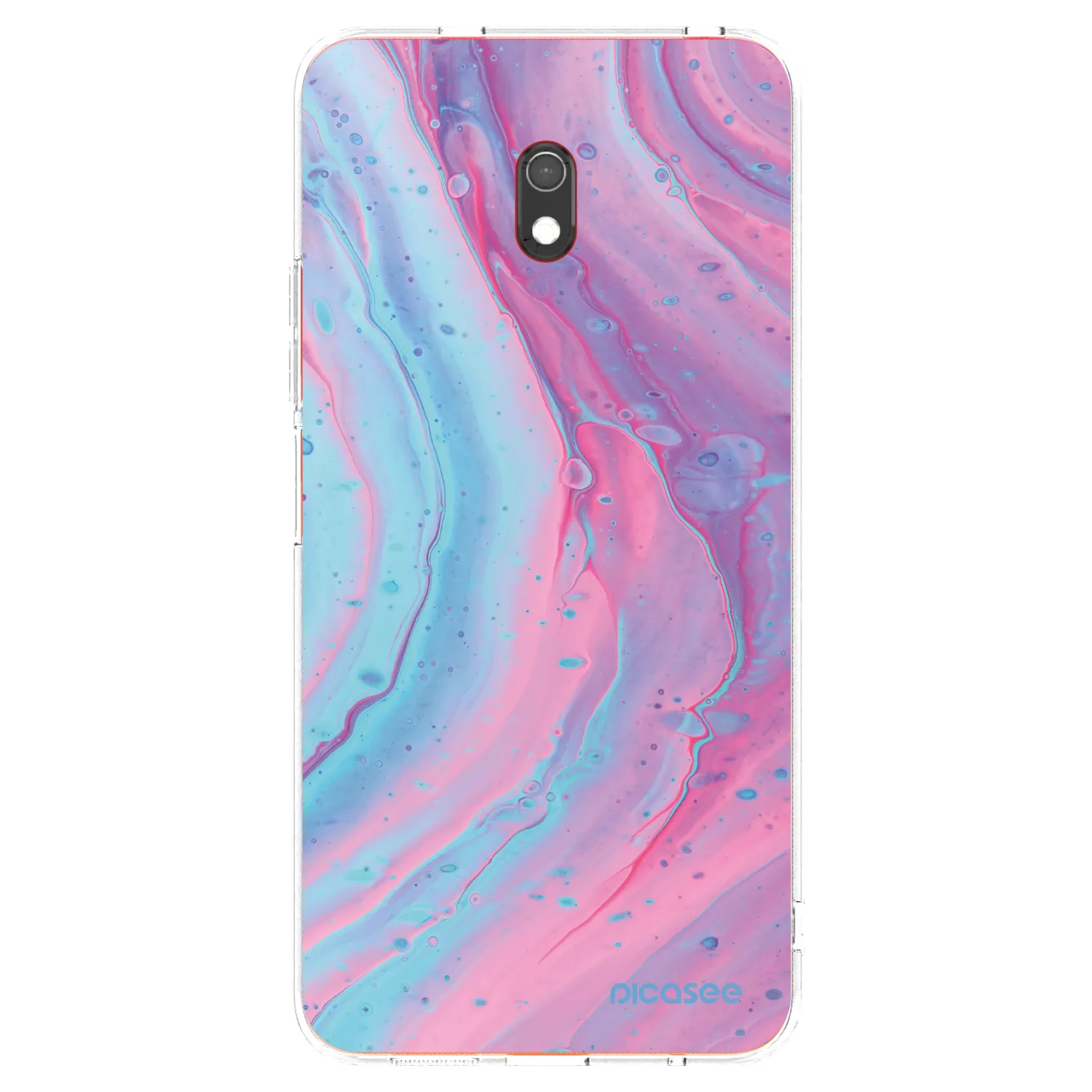 Picasee διαφανής θήκη σιλικόνης Xiaomi Redmi 8A - Pink liquid