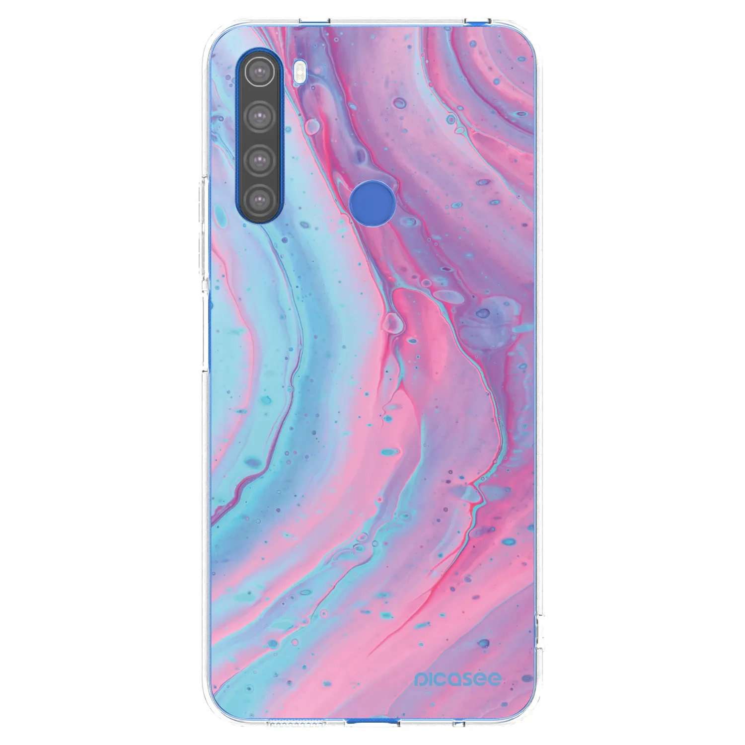 Picasee διαφανής θήκη σιλικόνης Xiaomi Redmi Note 8T - Pink liquid