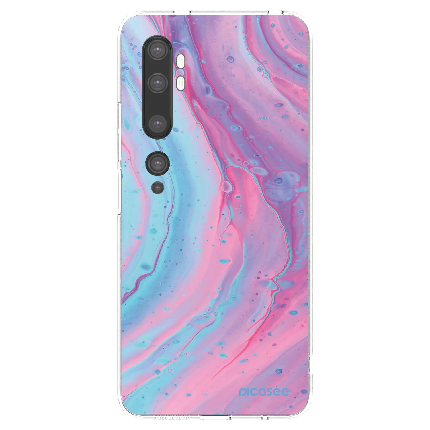 Picasee διαφανής θήκη σιλικόνης Xiaomi Mi Note 10 (Pro) - Pink liquid