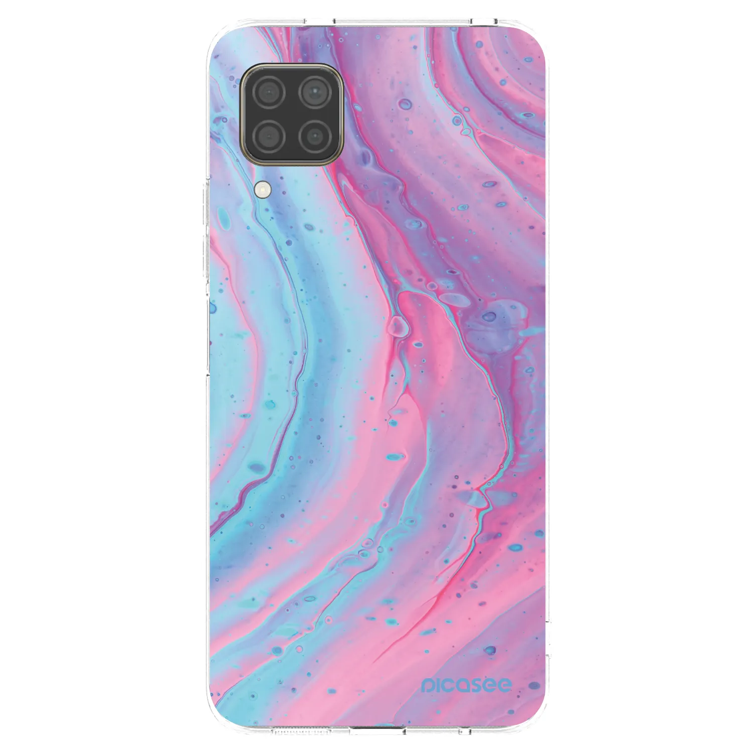 Picasee διαφανής θήκη σιλικόνης Huawei P40 Lite - Pink liquid