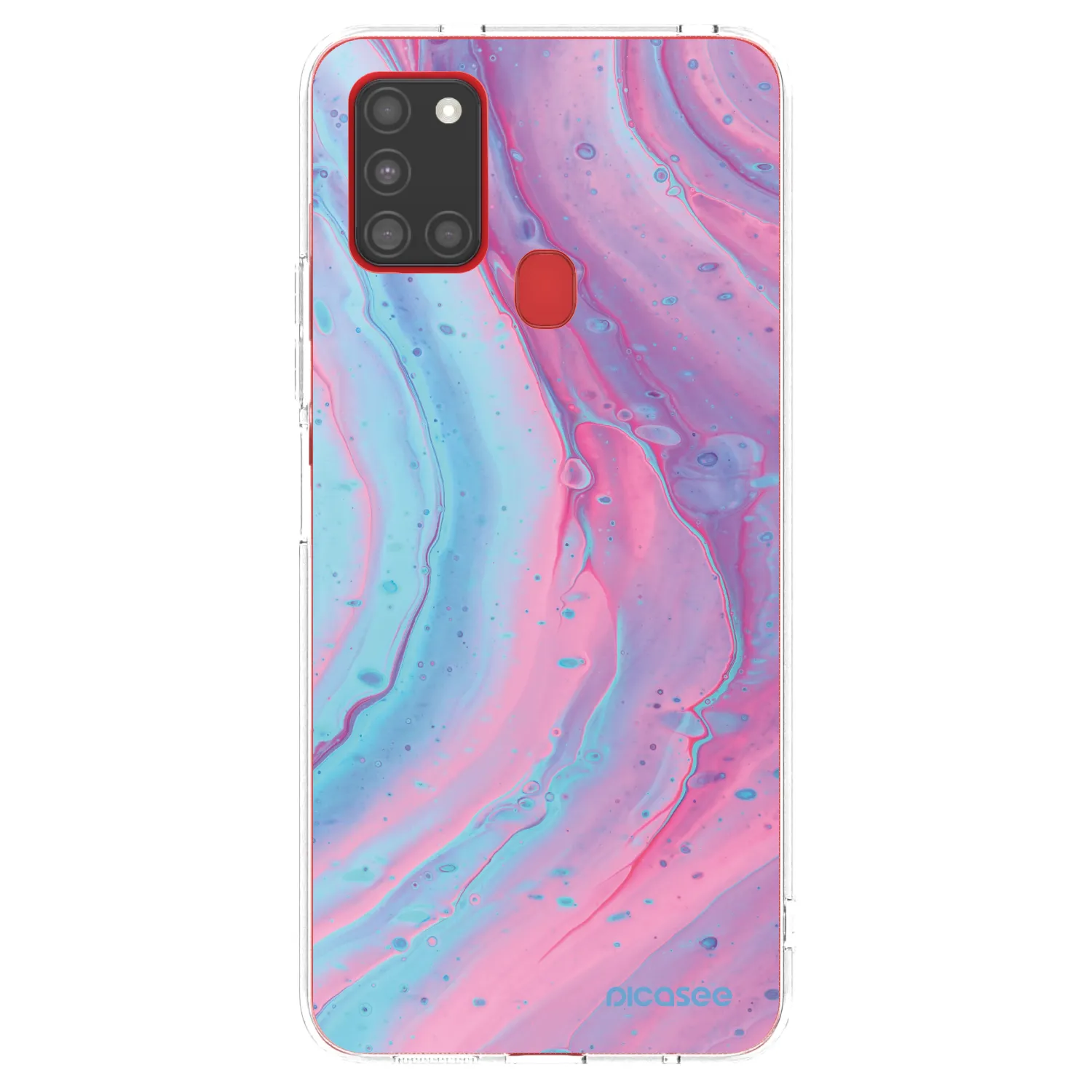 Picasee διαφανής θήκη σιλικόνης Samsung Galaxy A21s - Pink liquid
