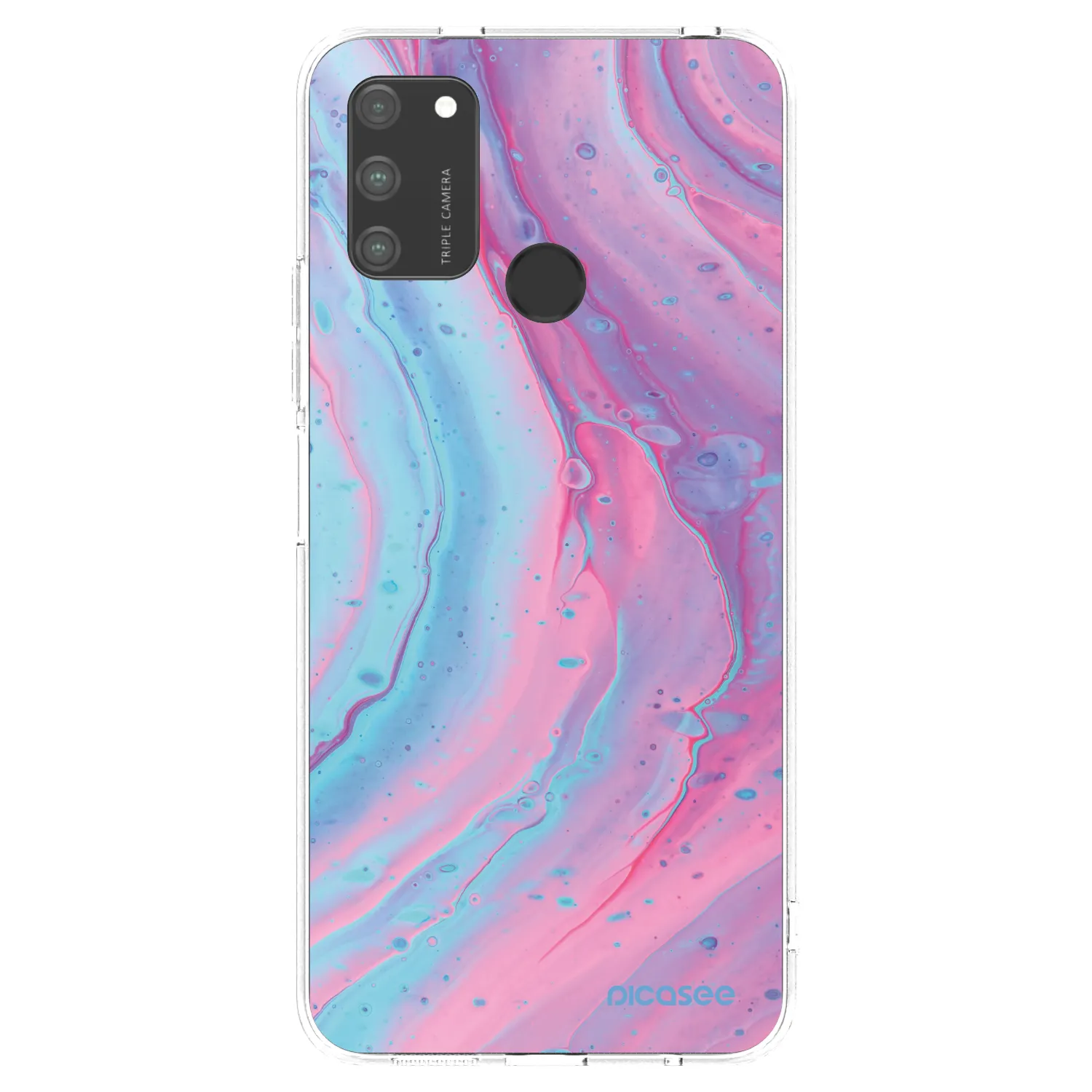 Picasee διαφανής θήκη σιλικόνης Honor 9A - Pink liquid