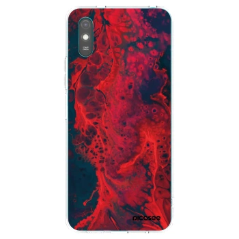 Picasee διαφανής θήκη σιλικόνης Xiaomi Redmi 9A - Organic red