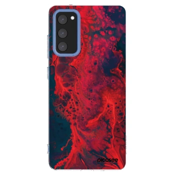 Picasee διαφανής θήκη σιλικόνης Samsung Galaxy S20 FE - Organic red