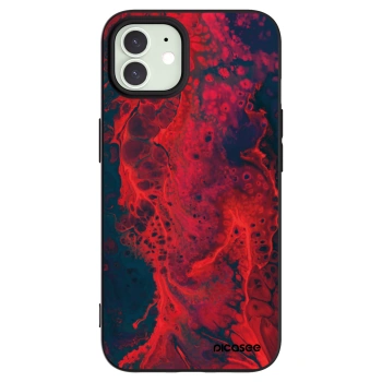 Picasee Μαύρη θήκη σιλικόνης για Apple iPhone 12 Pro - Organic red