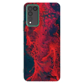 Picasee διαφανής θήκη σιλικόνης Honor 10X Lite - Organic red