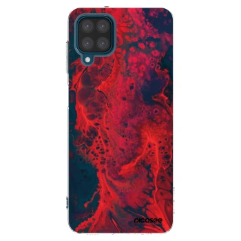 Picasee διαφανής θήκη σιλικόνης Samsung Galaxy A12 A125F - Organic red