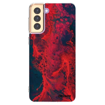 Picasee διαφανής θήκη σιλικόνης Samsung Galaxy S21+ 5G G996F - Organic red