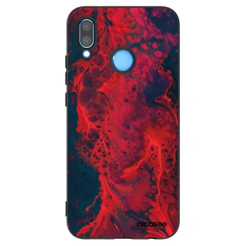 Picasee Μαύρη θήκη σιλικόνης για Huawei P20 Lite - Organic red