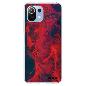 Picasee διαφανής θήκη σιλικόνης Xiaomi Mi 11 Lite - Organic red