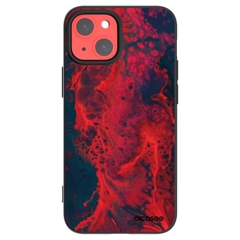 Picasee Μαύρη θήκη σιλικόνης για Apple iPhone 13 mini - Organic red