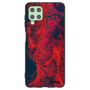 Picasee Μαύρη θήκη σιλικόνης για Samsung Galaxy A22 A225F 4G - Organic red