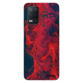 Picasee διαφανής θήκη σιλικόνης Realme 8 5G - Organic red