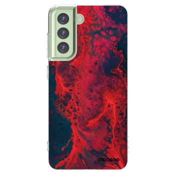 Picasee διαφανής θήκη σιλικόνης Samsung Galaxy S21 FE 5G - Organic red