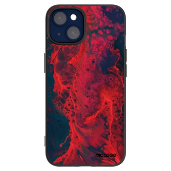 Picasee Μαύρη θήκη σιλικόνης για Apple iPhone 14 - Organic red