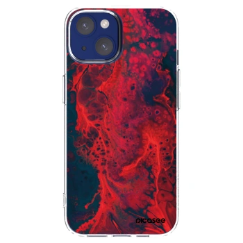 Picasee διαφανής θήκη σιλικόνης Apple iPhone 14 - Organic red