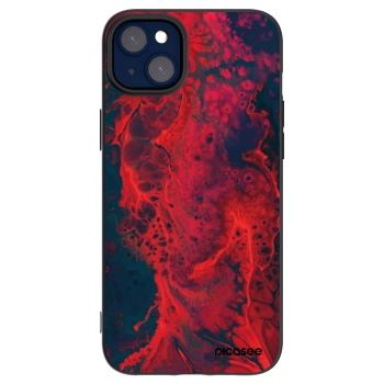 Picasee Μαύρη θήκη σιλικόνης για Apple iPhone 14 Plus - Organic red