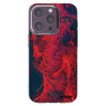 Picasee διαφανής θήκη σιλικόνης Apple iPhone 14 Pro - Organic red