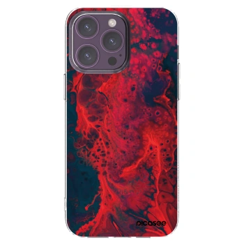 Picasee διαφανής θήκη σιλικόνης Apple iPhone 14 Pro Max - Organic red