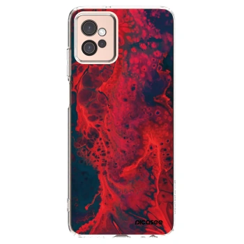 Picasee διαφανής θήκη σιλικόνης Motorola Moto G32 - Organic red