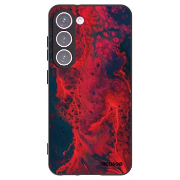 Picasee Μαύρη θήκη σιλικόνης για Samsung Galaxy S23 5G - Organic red