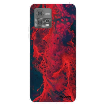 Picasee διαφανής θήκη σιλικόνης Motorola Moto G72 - Organic red