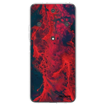 Picasee διαφανής θήκη σιλικόνης Honor Magic5 Lite 5G - Organic red